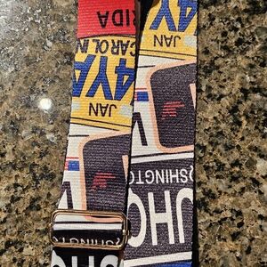 Colorful License Plate Print Strap